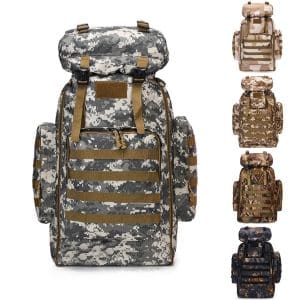 80L Waterproof Molle Camo Tactical Backpack