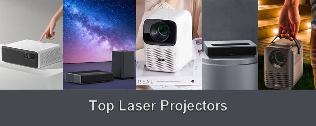 Top laser projectors