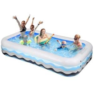 Kimbosmart Inflatable Swimming Pool 118 x 67 x 17.7in