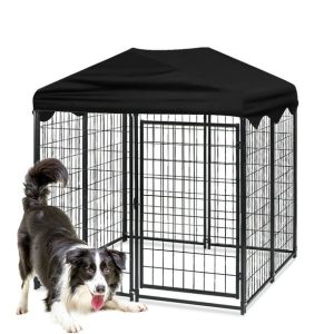 PawGiant Large Outdoor Dog Kennel 4 x 4.2 x 4.45ft