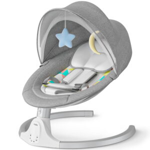 Motorized Portable Baby Swing Gray