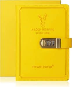 MOHOO Leather Locking Diary A5