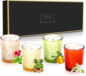 4-Set JOSEKO 100% Natural Soy Wax Scented Candles