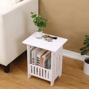 Modern Bedside Table 32 x 26 x 40cm White