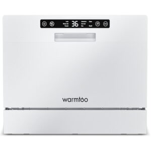 Warmtoo Countertop Built-in Dishwashers White w/ LED Display