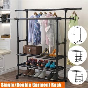 Single/Double Hanging Bar Clothes Hanger