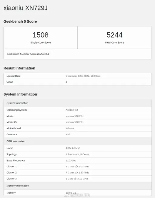 Red Magic 8 Pro in GeekBench