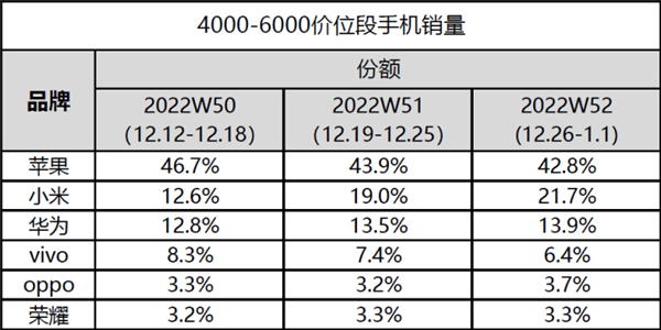 Chinese premium smartphone market