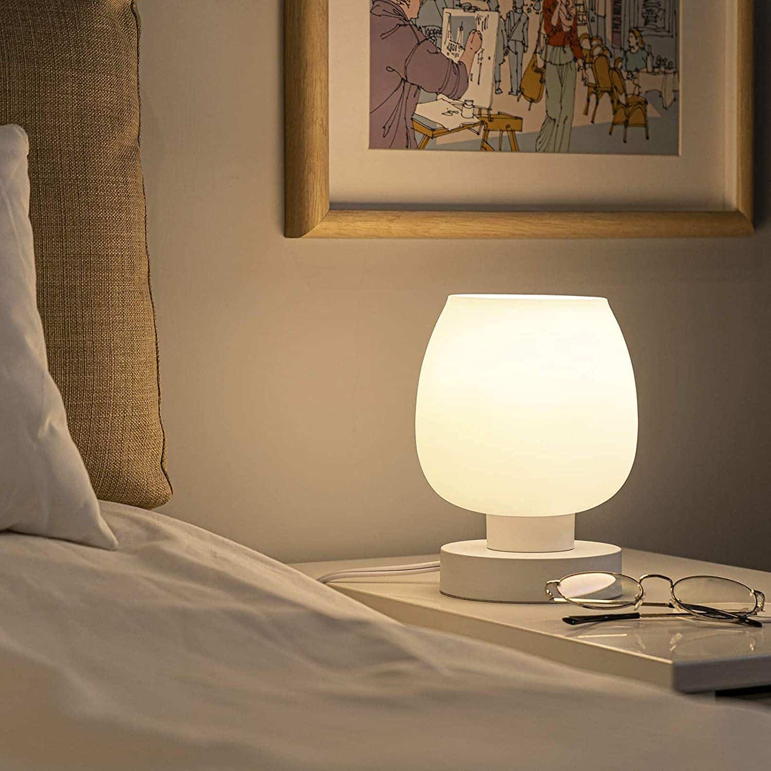 ONEWISH Touch Bedside Table Lamp