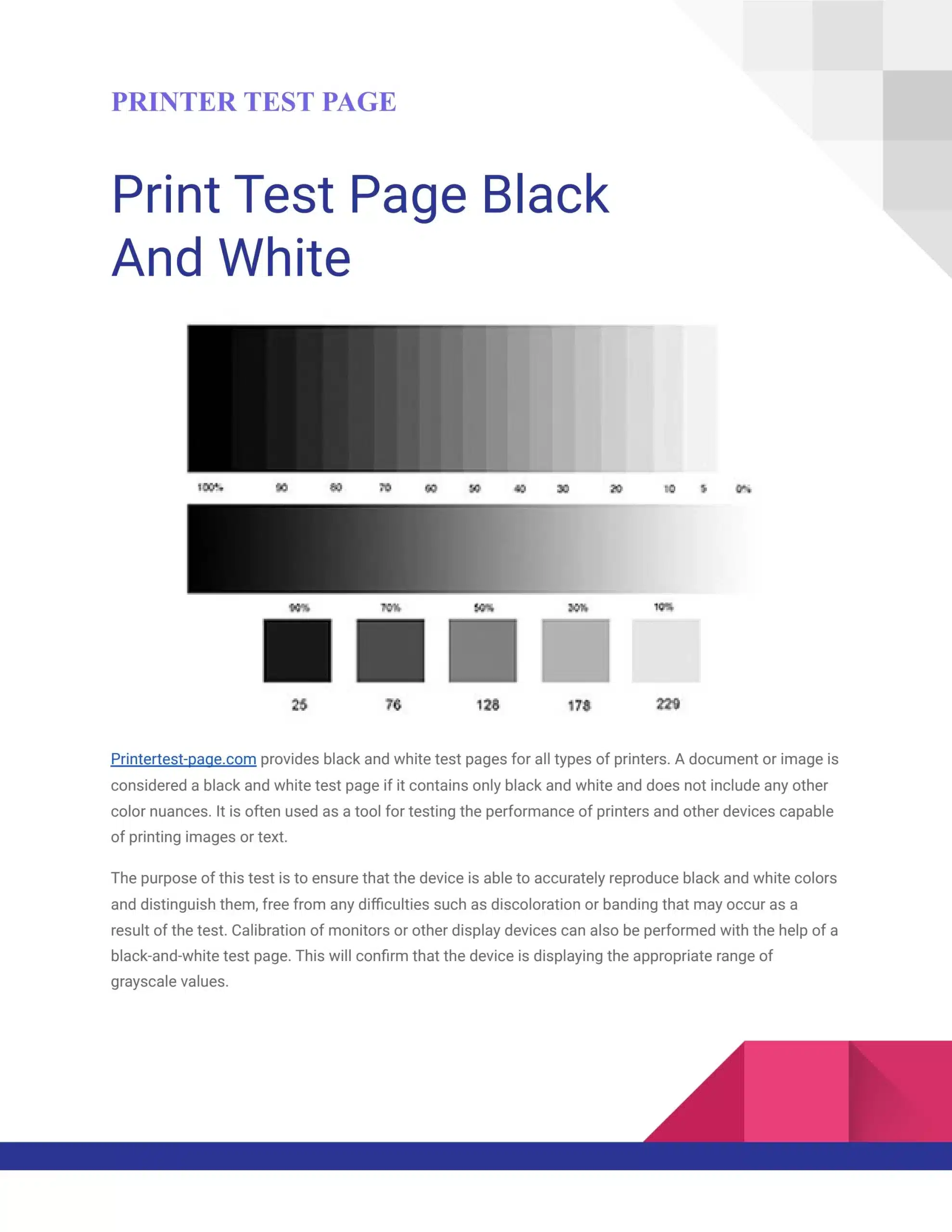 Perform a Test Print
