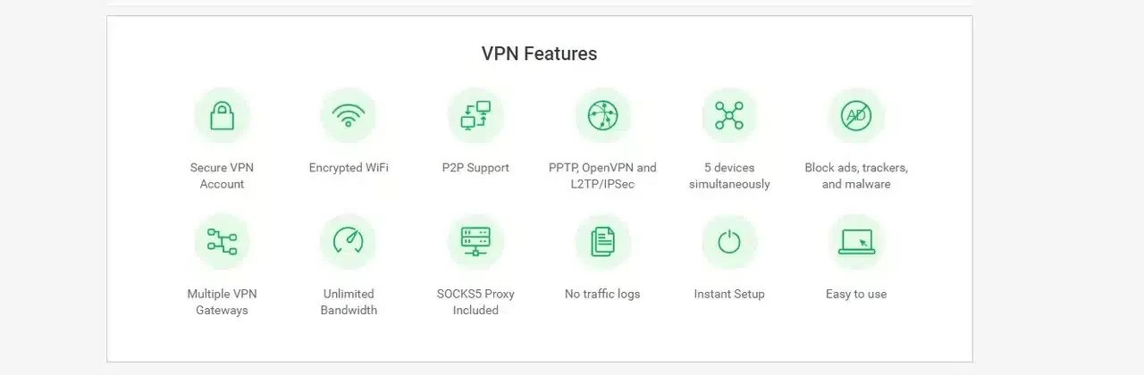 VPN features