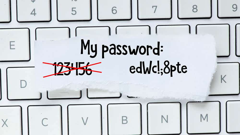 strong, unique passwords