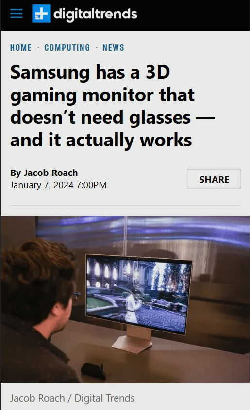 Samsung 3D Gaming Monitor