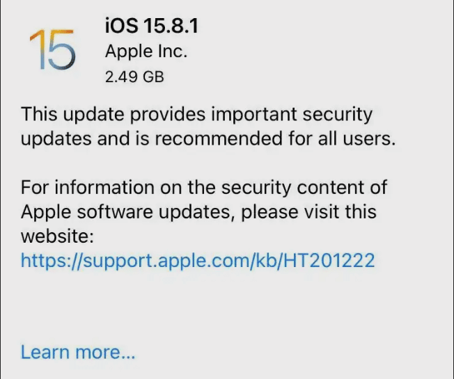 iOS 15.8.1