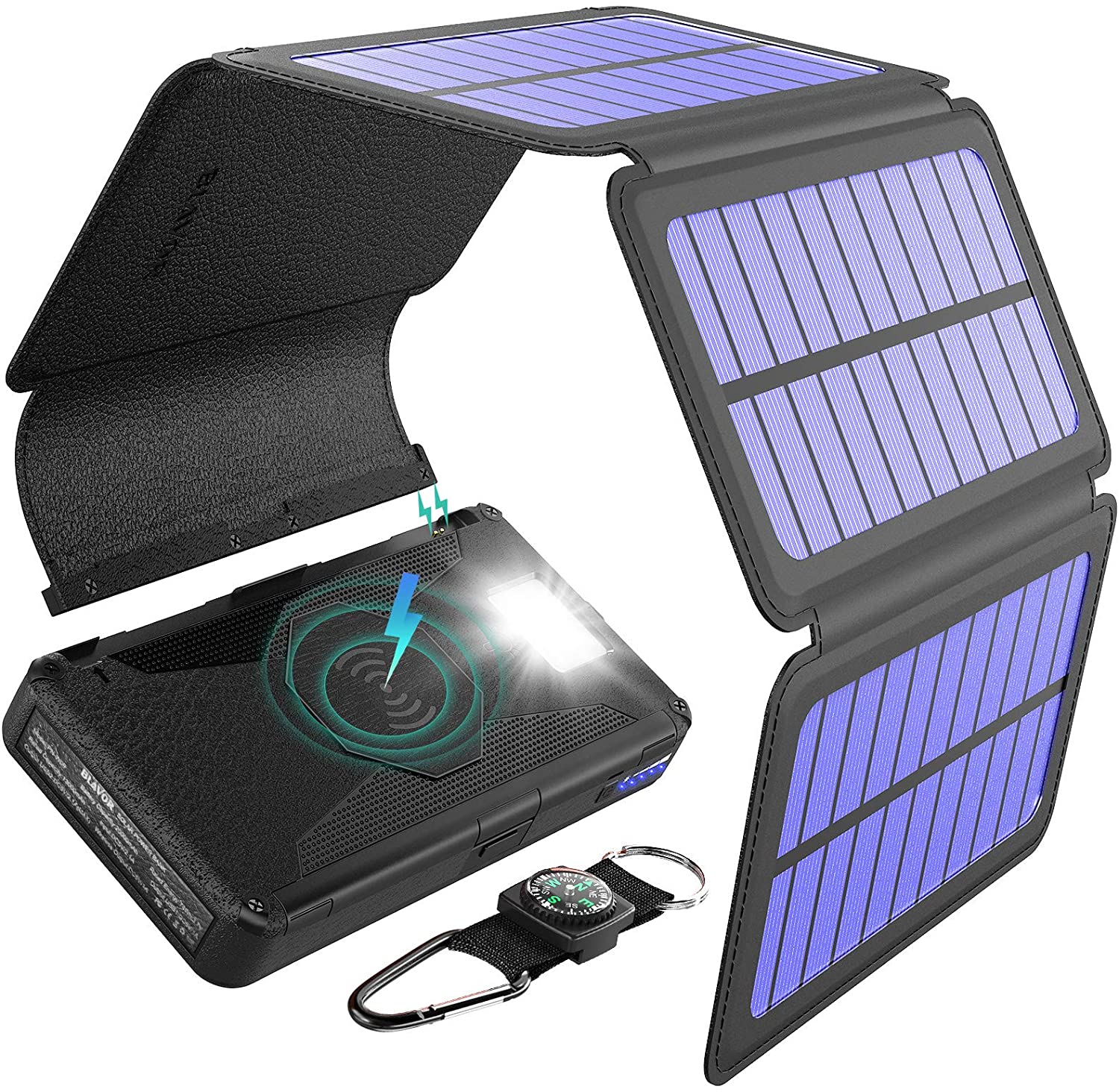 Blavor Qi Solar Power Bank Portable Charger