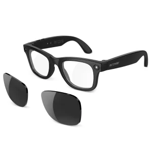 BlitzWolf BW AG1 Pro AI Okosszemüveg – 8MP kamera, 3D hang, dupla zajszűrés, WiFi/BT hívás, 35g, IP65