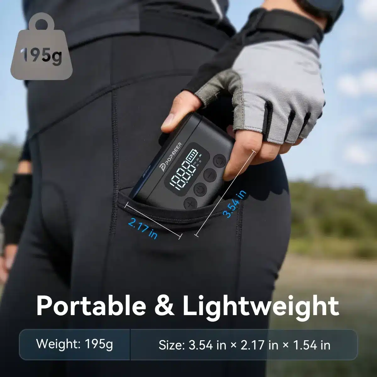 POPDEER P-T01 Electric Bike Pump - Image 4