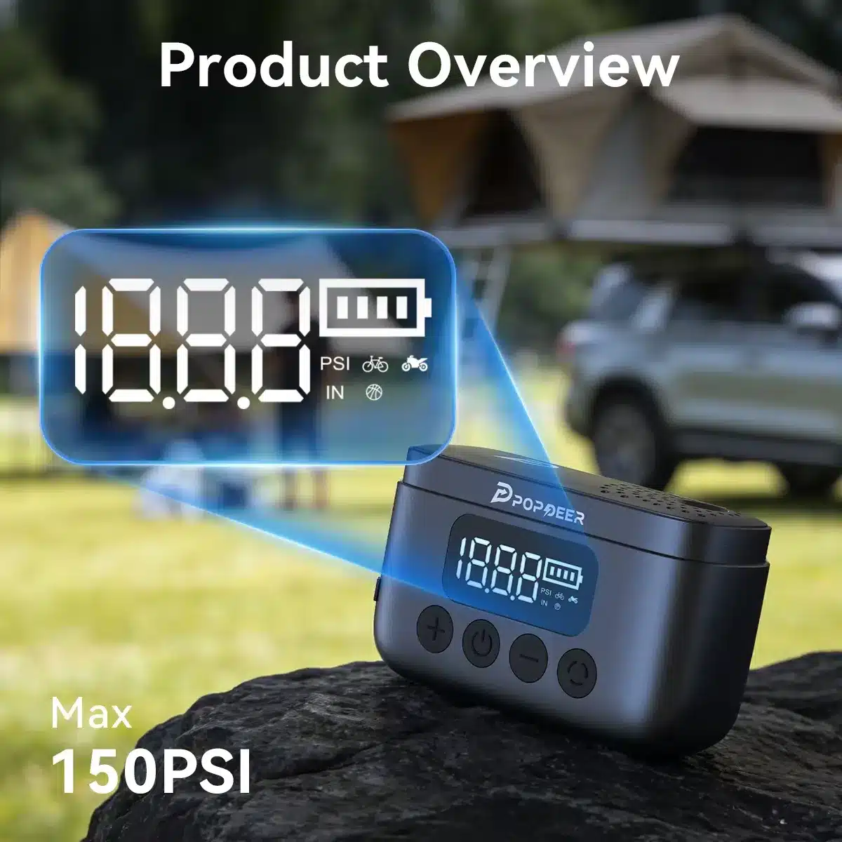 POPDEER P-T01 Electric Bike Pump - Image 3