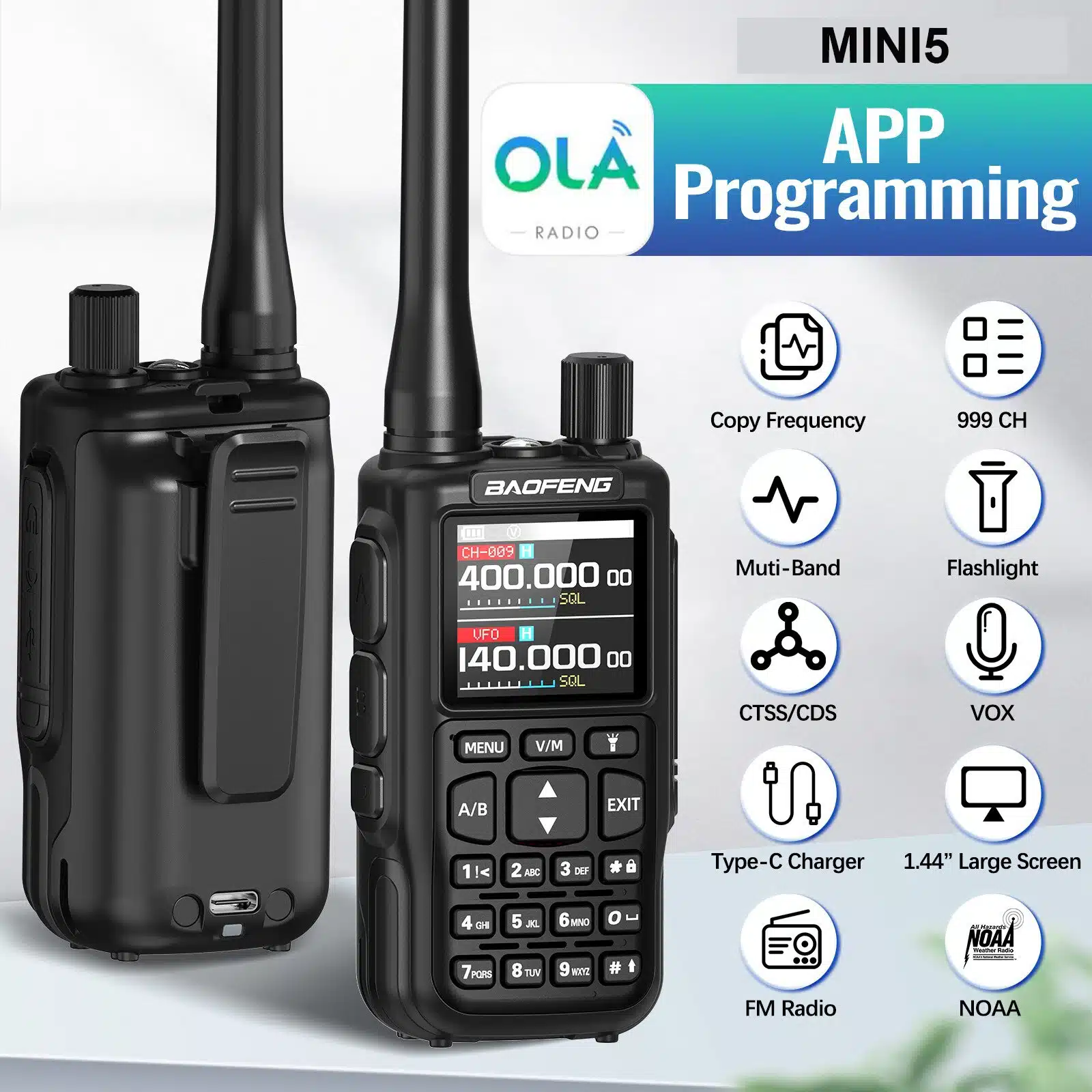 Baofeng MINI5 Walkie Talkie - Image 3