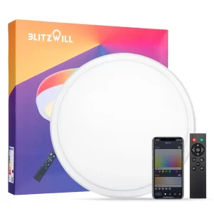 BlitzWill® BW-CLT2 LED Smart Ceiling Light 40cm with Main Light and RGB Atmosphere Light 2700-6500K