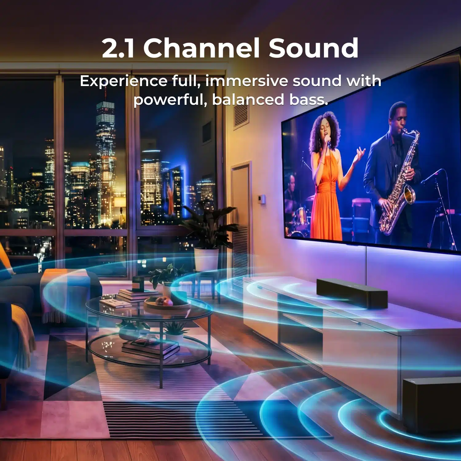 ULTIMEA Poseidon R3T 2.1CH Soundbar with Wireless Subwoofer - Image 5