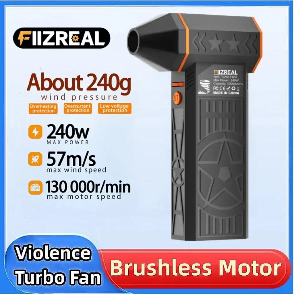 Fiizreal X50 Brushless Turbo Fan 240W High-Speed Portable