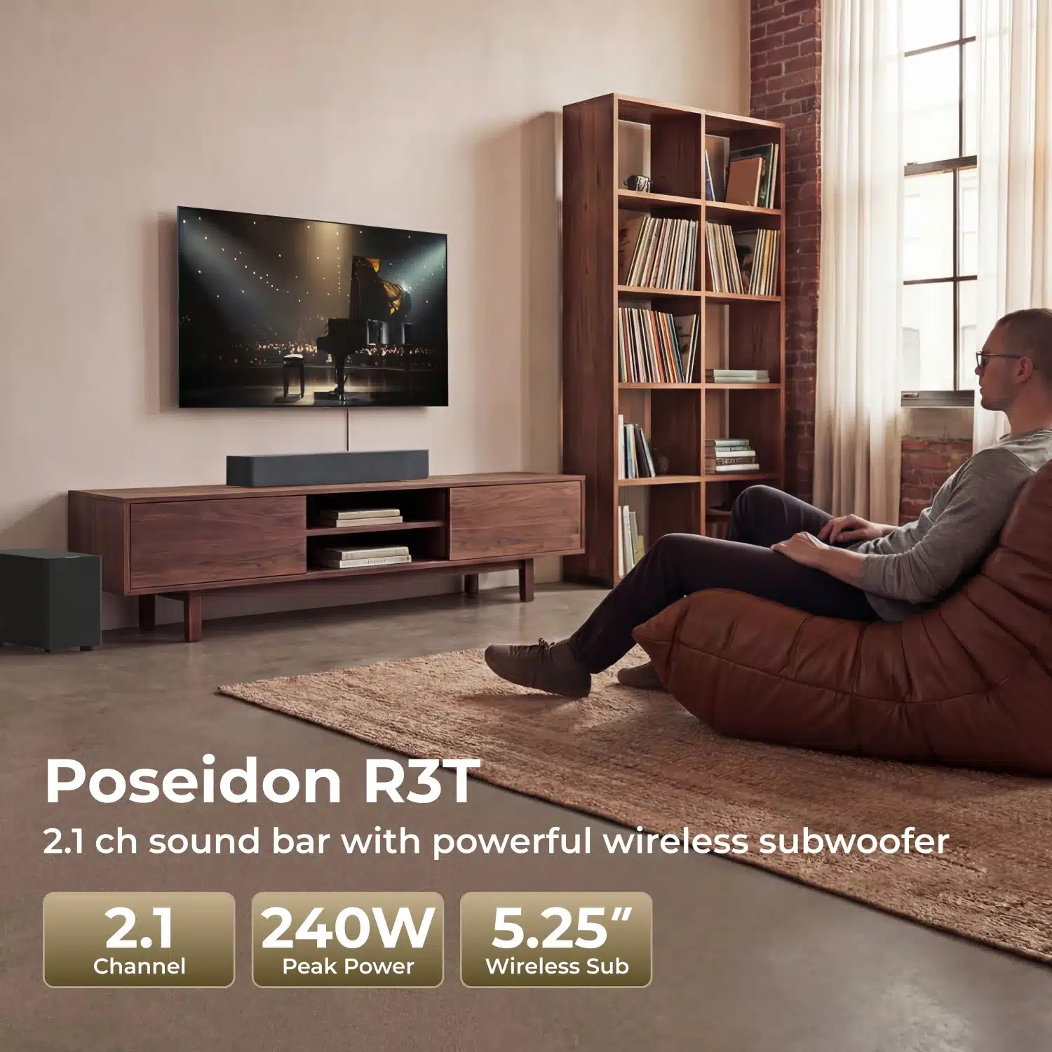 ULTIMEA Poseidon R3T 2.1CH Soundbar with Wireless Subwoofer - Image 2