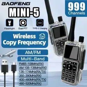 Baofeng MINI-5 Dual Band Handheld Walkie Talkie