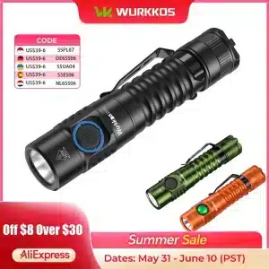 Wurkkos FC11C 1200 Lumen Επαναφορτιζόμενος 90 CRI Φακός LED