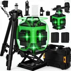Poziomica laserowa 4D samopoziomująca z podstawą statywu