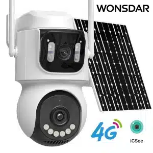 WONSDAR Kamera PTZ IP Solarna 4G Bezpieczeństwa z Automatycznym Śledzeniem