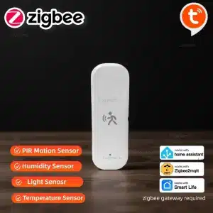 Αισθητήρας κίνησης Tuya Zigbee 3.0 PIR με Υγρασία, Θερμοκρασία, Φως