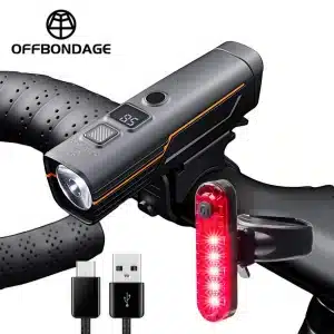 OFFBONDAGE 300LM USB Akumulatorowe Oświetlenie Rowerowe Zestaw