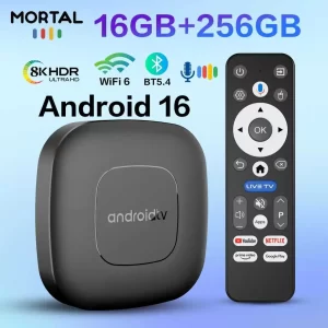 Android TV Box 4K ze sterowaniem głosowym, 8GB/128GB