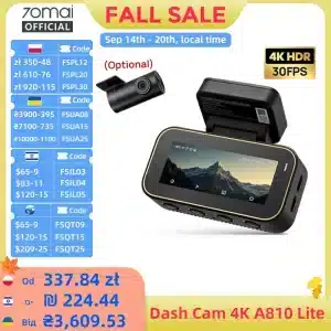 70mai 4K műszerfali kamera A810 Lite autós DVR
