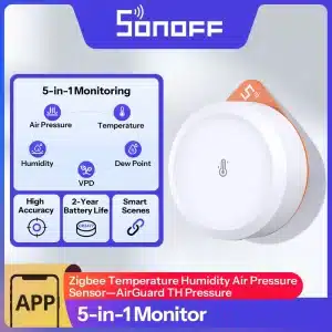 Sonoff SNZB-02M Czujnik Temperatury, Wilgotności i Ciśnienia Barometrycznego Zigbee
