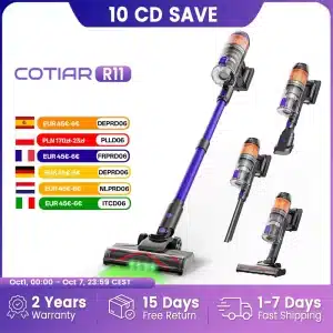 COTIAR R11 Odkurzacz Bezprzewodowy, Moc 500W, Ssanie 50Kpa