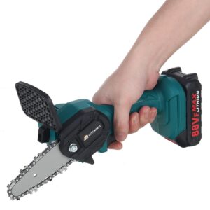 Violeworks 88VF Electric 4″ One-Hand Chainsaw w/ 1 or 2 Batteries