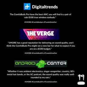 1More Comfobuds Pro ANC TWS Bluetooth 5.0 Headphones