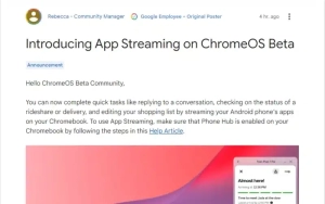 Google Chromebooks Now Allow Android App Streaming