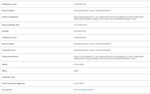 Xiaomi 13T Pro Passed EEC Certification