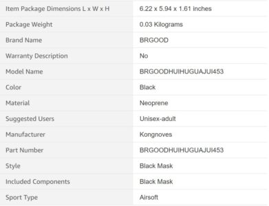 BRGOOD Protective Cover Half Face