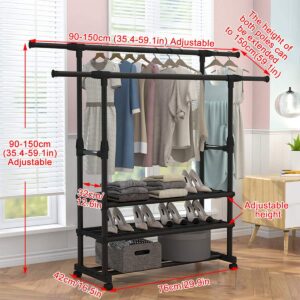 Single/Double Hanging Bar Clothes Hanger