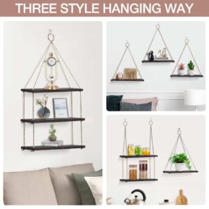 3-Set Wall Shelf Modern Wood Christmas Decor Floating Shelves