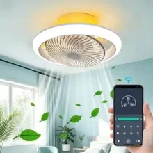 Elfeland 84W Smart Ceiling Fan Light with 360° Rotation