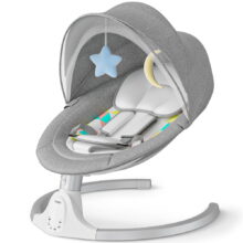 Motorized Portable Baby Swing Gray