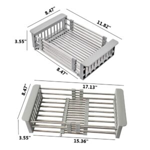 Expandable Dish Drying Rack for Vegetable, Fruit, and Tableware
