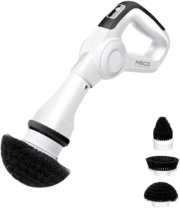 MECO Electric Spin Scrubber w/ 3 Replaceable Brush Heads for Home Cleaning