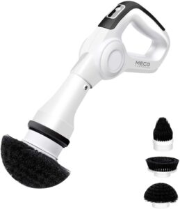 MECO Electric Spin Scrubber w/ 3 Replaceable Brush Heads for Home Cleaning