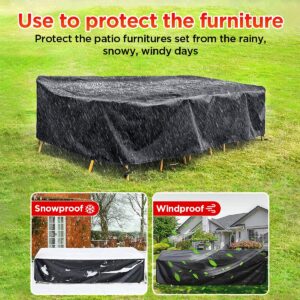 Essort Patio Furniture Cover 124*63*29 inch